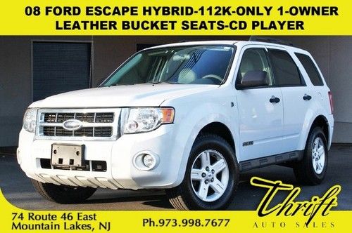 08 ford escape hybrid-112k-only 1-owner-leather bucket seats-cd player