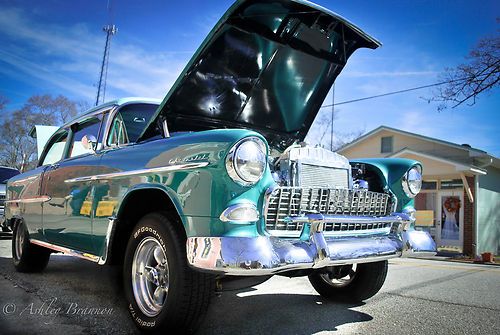 1955 chevy bel air  off frame restored with 434 scott shafiroff  . must see pics