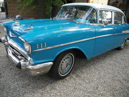 1957 chevy bel air- four door- great condition no reserve price.