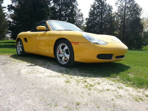 2000 porsche boxster s yellow mint convertible low miles , extra clean