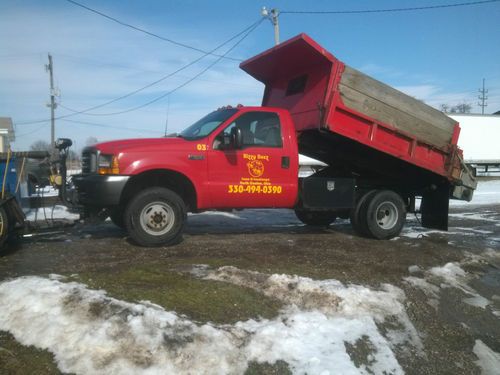 2001 f350 dump truck w/meyers plow and buyers under tailgate spreader