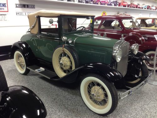 Beautiful restored 1930 ford model a cabriolet 68b dual side mount roadster