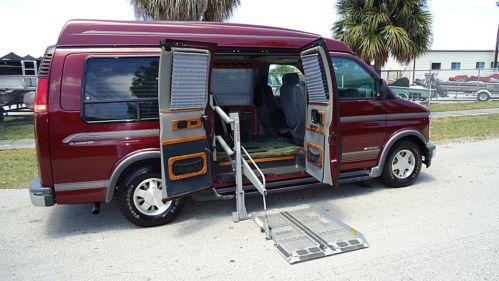 1996 chevy high top conversion van with wheel chair lift , handi cap ability
