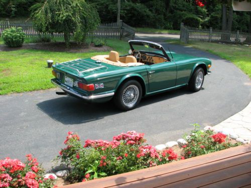 Classic tr6 w most sought after colors british green with tan int.  great cond.