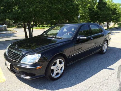 Used 2005 mercedes-benz s500 4matic black w/gray leather moonroof navigation amg