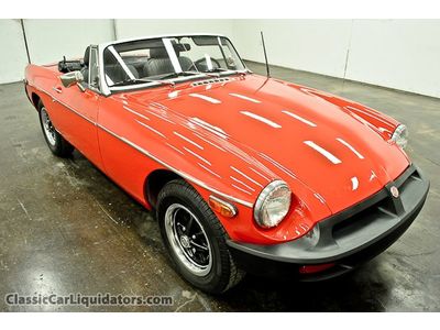 1975 mg mgb convertible 4 cyl 4 speed console pb tach check it out