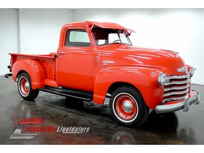 1950 chevrolet 3100 pickup 283 v8 3 speed manual with overdrive look at this
