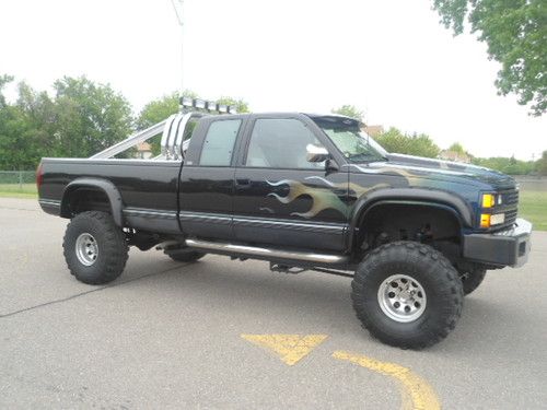 1992 chevy full size silverado custom lifted 4x4 extended cab monster truck