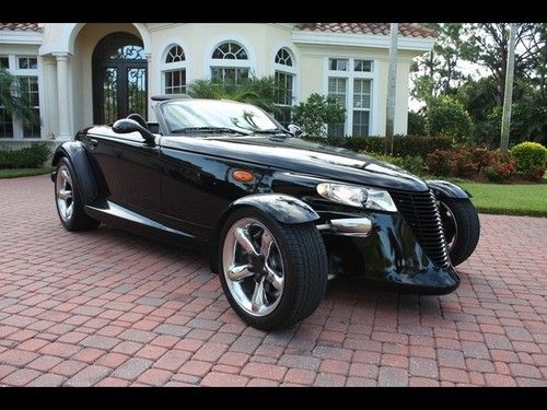00 plymouth prowler convertible 6k miles triple black immaculate leather chrome