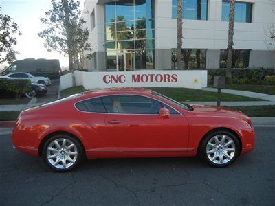 2006 bentley continental gt coupe only 11k miles / st james red on tan / as new!