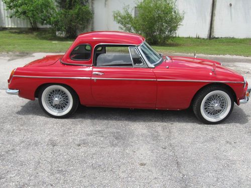 1964 mgb pull handle, three tops and overdrive
