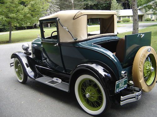 1928 ford model a sport coupe  with rumble seat
