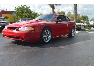 Low miles red svt cobra supercharged 5.0 302 stroker aluminum engine fast stang