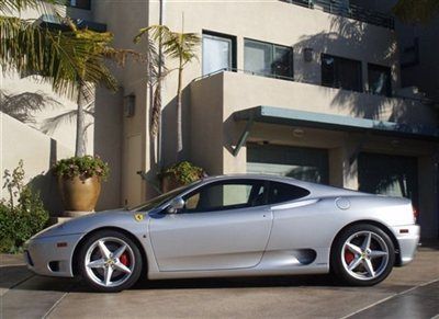 2001 ferrari 360 coupe silver black beauty great options well maintained in&amp;out