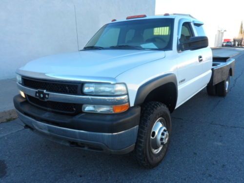 2002 chevrolet 3500 extended cab 4x4 flat bed dully welding truck 8.1 automatic