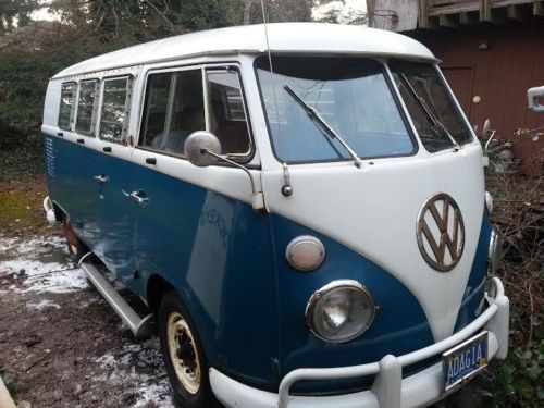 Volkswagen bus split window tin top walk thru with westphalia kit 1966
