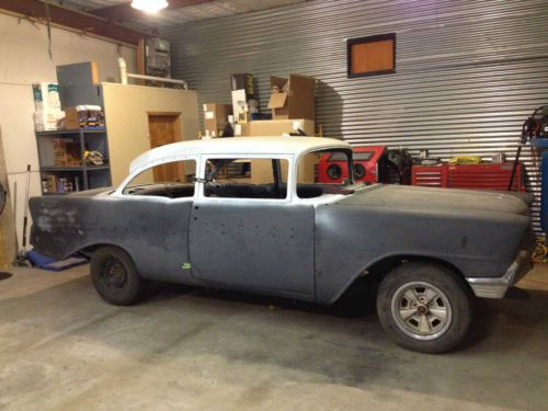 1956 chevrolet bel air with camaro front end and rear end great project