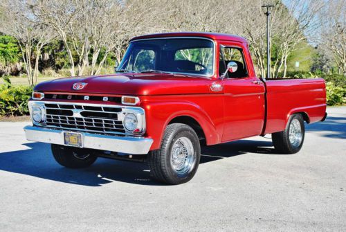 Simply pristine very hard to find short bed 1963 ford f-100 frame off v-8 auto.