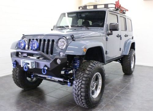 Wrangler unlimited moab v6 4x4 lifted custom extras wheels/tires hard top winch