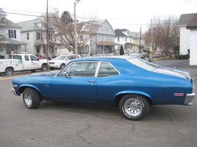 Blue 1972 chevrolet nova classic solid body muscle car v8 financing