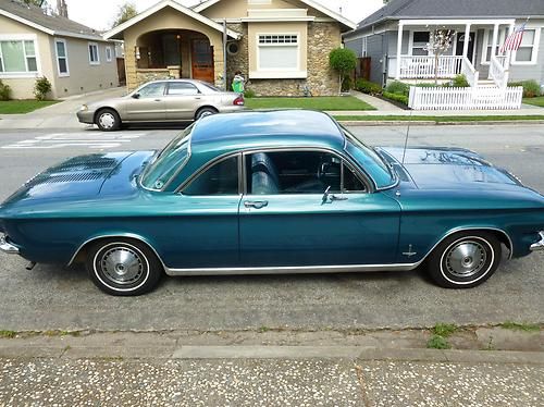 1964 chevy corvair teal 2 door coupe 4 speed manual