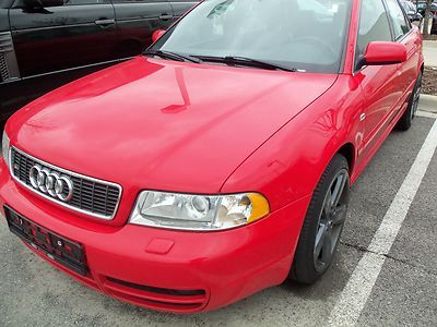 Low reserve 01 audi s4 quatro awd red/ black leather heated v6 2.7 clean carfax
