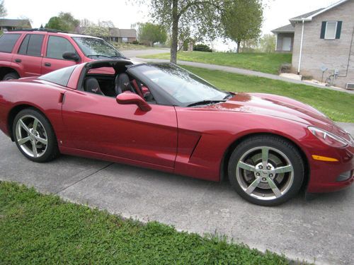 2008 corvette crystal red auto 38k miles one owner fully loaded, new michelins
