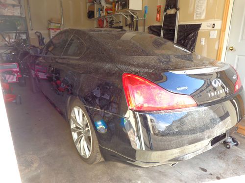 2008 infiniti g37s black on black coupe hit in front clean title/clean carfax