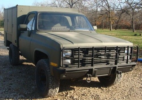 1984 chevy cucv m-1008 m-1031 1 1/4 ton pickup with contact bed