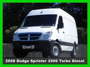 2008 dodge sprinter cargo van 2500 hc high ceiling 2wd 3.0l mercedes diesel ac