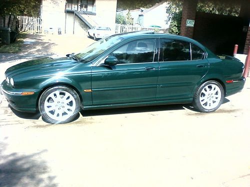 2002 jaguar  x-type green w/ tan leather interior