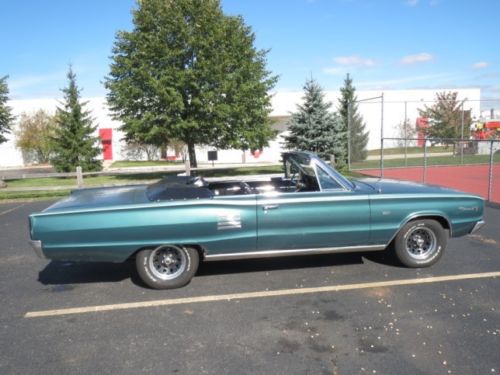 1966 dodge coronet 500 convertible 383 rare medium turquoise color only 1 of 99