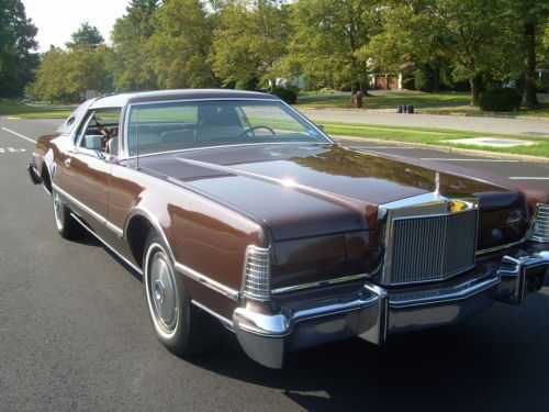 1976 lincoln mark iv brown exterior with white/brown interior