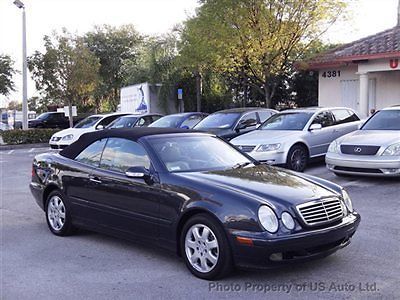 03 mercedes clk320 cabriolet convertible clean florida carfax power top leather