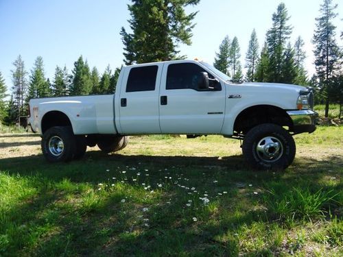 2000 ford f 350 7.3l diesel 4x4 lifted, full size, four door, dually, long bed