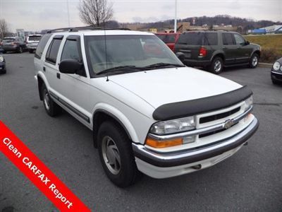 00 blazer ls, four wheel drive, leather, clean carfax!, dealer service history