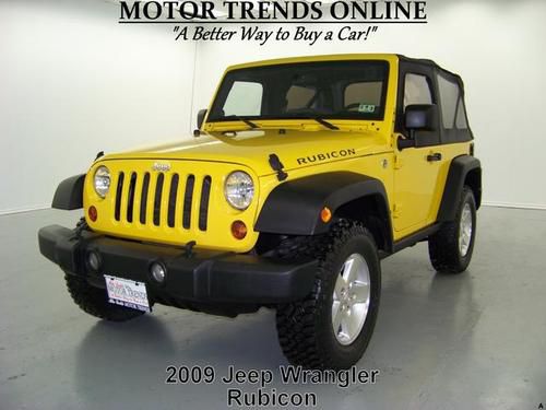 Rubicon 4x4 removeable soft top 6 speed am fm cd media 2009 jeep wrangler 51k