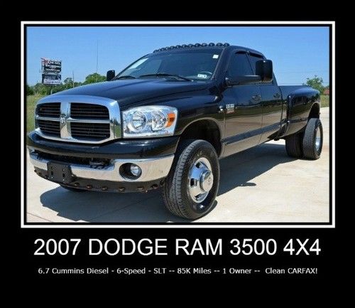 4x4 cummins 6.7 diesel dualie -- 6-speed -- 1 owner -- low miles -- clean carfax