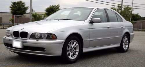 2003 bmw 525i,silver/gray, 5 speed manual transmission, 79k with prem/cold, e39