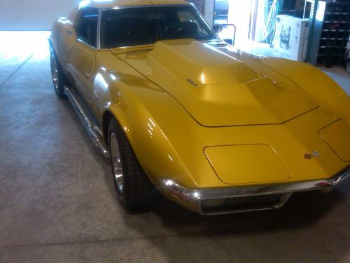 1971 corvette coupe ls5 454 - 365hp - auto - war bonnet yellow - recent paint!