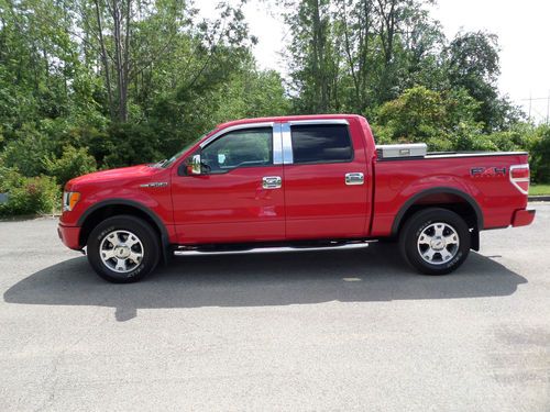 2010 f-150 fx4 super crew, vermillion red clearcoat, chrome package.