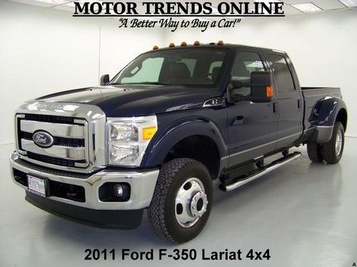 2011 4x4 lariat drw crew cab 6.2 v8 two tone leather htd ac seats ford f-350 16k