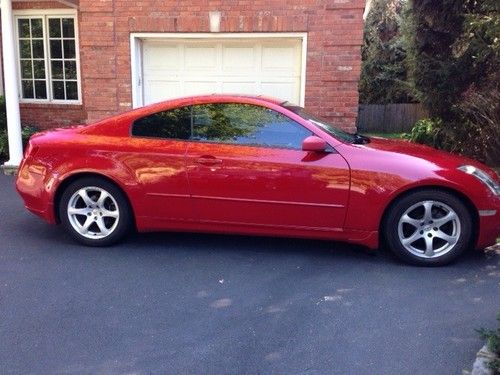 2003 infiniti g35 coupe - red 2dr w/navigation, low miles