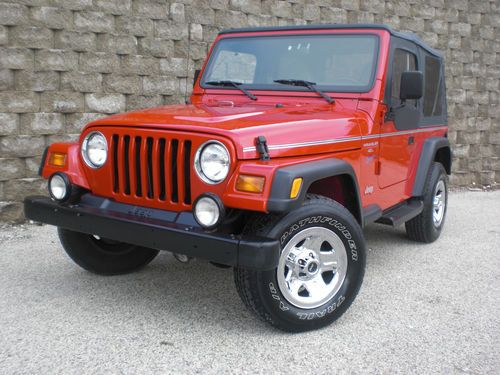 1997 jeep wrangler sport 4x4 buy it now 6 cyl soft top carfax rust free low mile