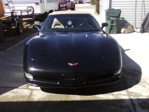 Black 2004 corvette convertible