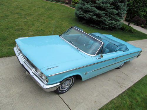 1963 ford galaxie 500 convertible x-code 352 v-8. ready to enjoy! no reserve!!!!
