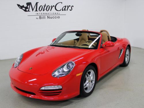 2011 porsche boxster - red/ tan - 8k miles!  nav! pcm! heated seats! very clean!