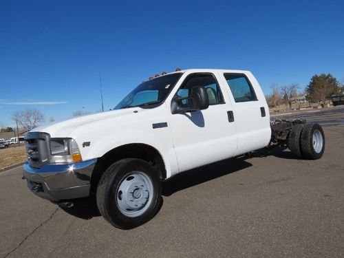 2002 ford f-550 crew cab 4x4 v10 1 owner 90k miles gas 189" wb cab and chassis