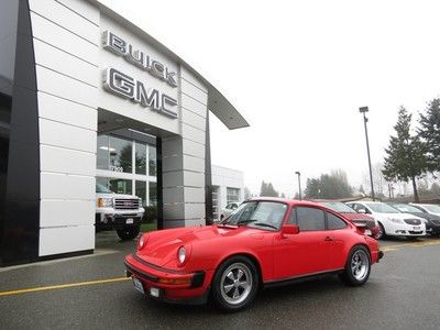 1982 porsche 911 coupe beautiful guards red paint &amp; chrome plated factory wheels
