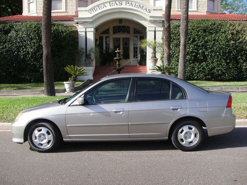 2003 honda civic hybrid sedan 4-door 1.3l 1-owner/garaged/accident free/40-50mpg